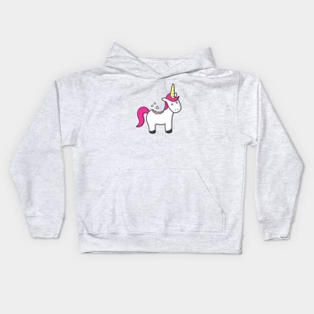 Unicorn Cookie Kids Hoodie by sombrasblancas